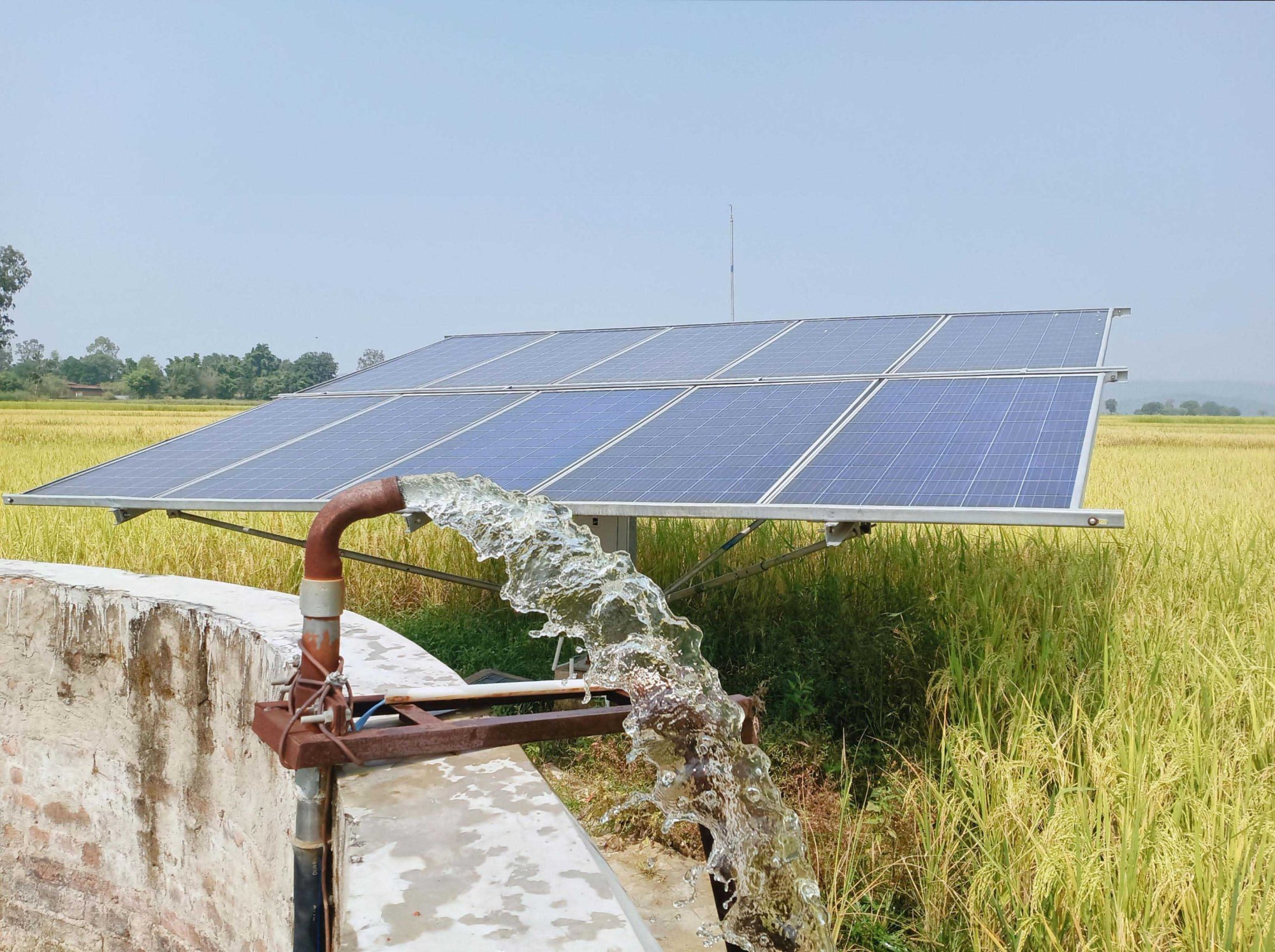Agricultural solar pump installation